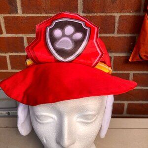 Paw Patrol Marshall Firefighter Hat with Dalmatian Ears Costume for Kids One Sz